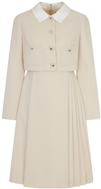 케네스레이디 여성용 프리젤 배색 카라 원피스