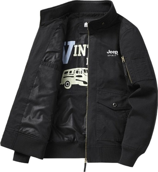 지프스피릿 남녀공용 로고 아웃도어 항공점퍼