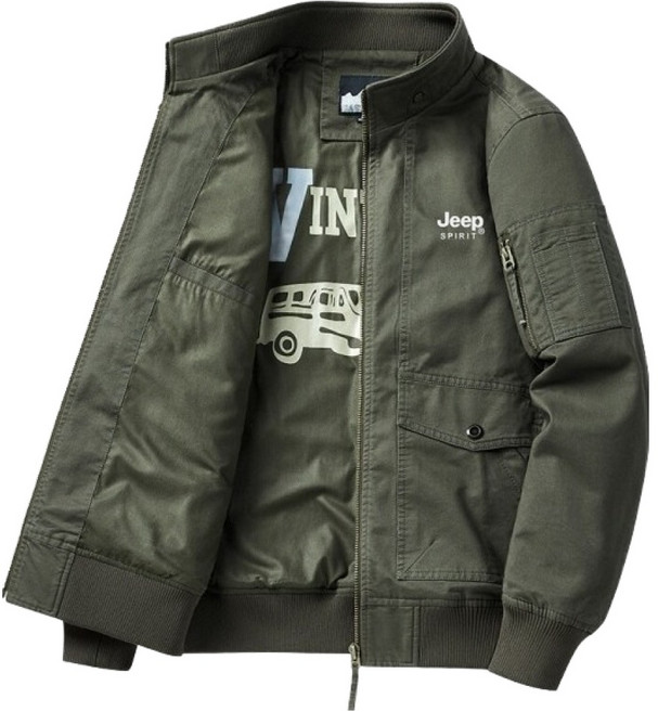 지프스피릿 남녀공용 로고 아웃도어 항공점퍼