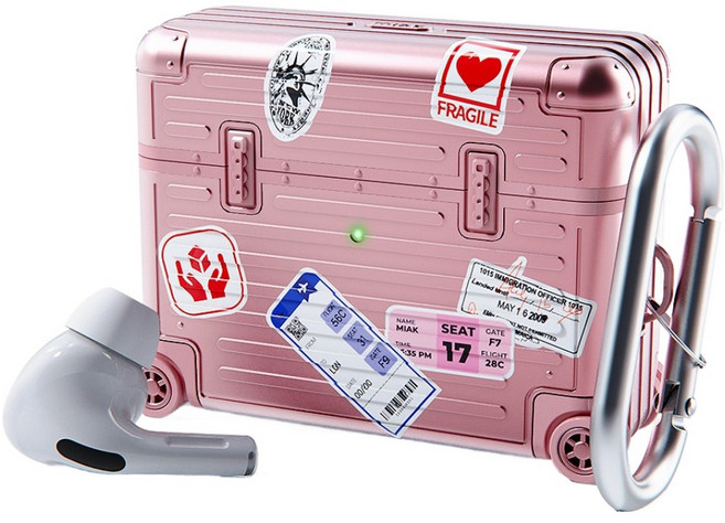 미아크 에어팟 프로 3 캐리어 케이스, 에어팟 프로 3세대, 로즈핑크, 1개