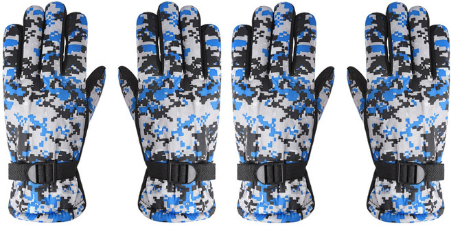 웰픽 스포츠 겨울 보드용 장갑 좌우세트, 푸른색, 2세트