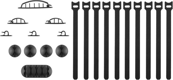 SaMOTON 薩摩頓 時尚理線收納組 MAO-23, 黑色, 1套