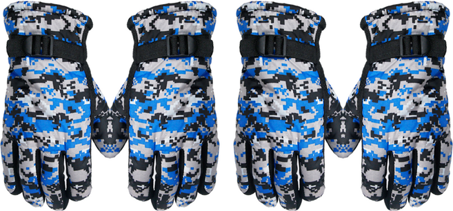 웰픽 스포츠 겨울 스키 등산 장갑 좌우세트, 푸른색, 2세트