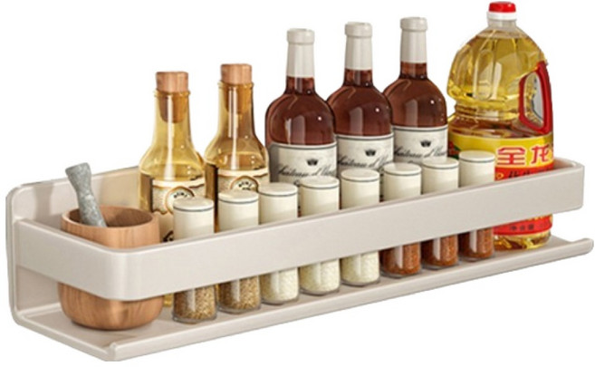 존글로벌 주방 조미료 선반, 화이트, 1개