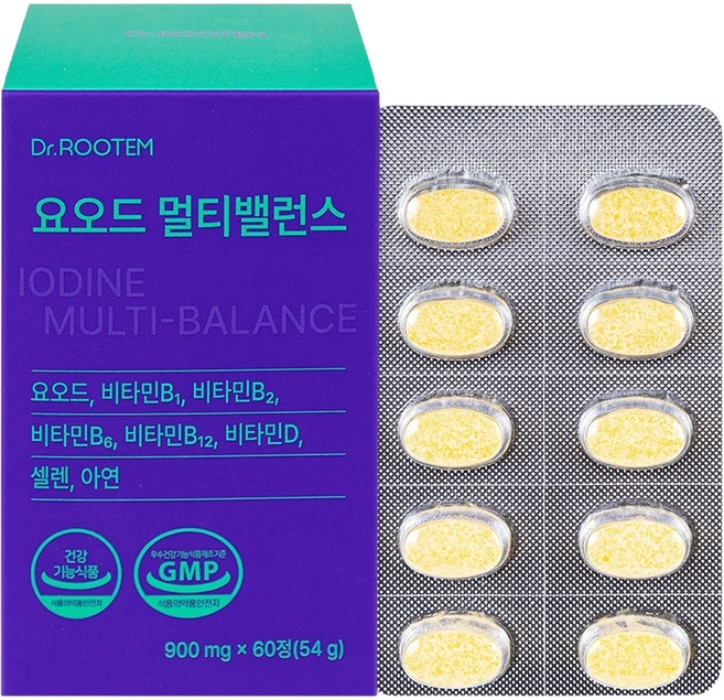 닥터루템 정품 요오드 멀티밸런스, 1개, 60정 - 쿠팡