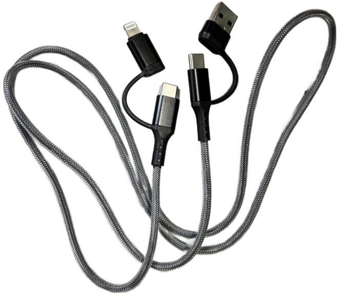 E Store 四合一充電線, 100cm, 1個, 黑色