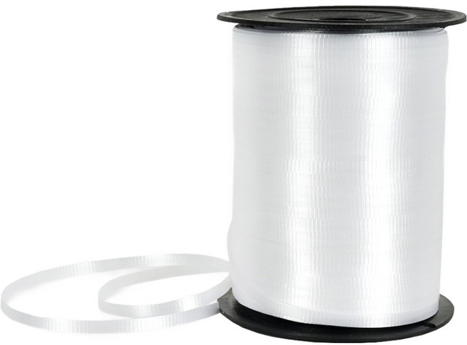 파티짱 풍선 끈 소품 컬링 리본, 화이트, 450m, 1개