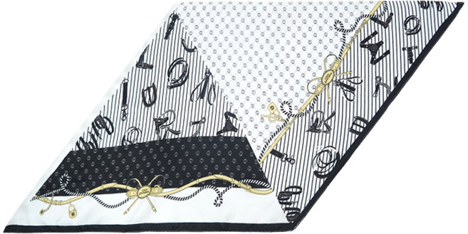 루이까또즈 실크 마름모 스카프 코르테 2DSD593