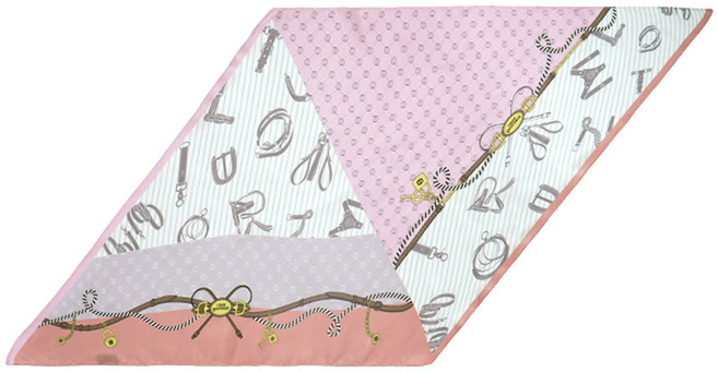 루이까또즈 실크 마름모 스카프 코르테 2DSD593