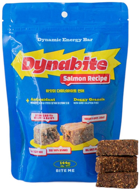 바잇미 강아지 다이너바이트 8p, 연어, 144g, 1개