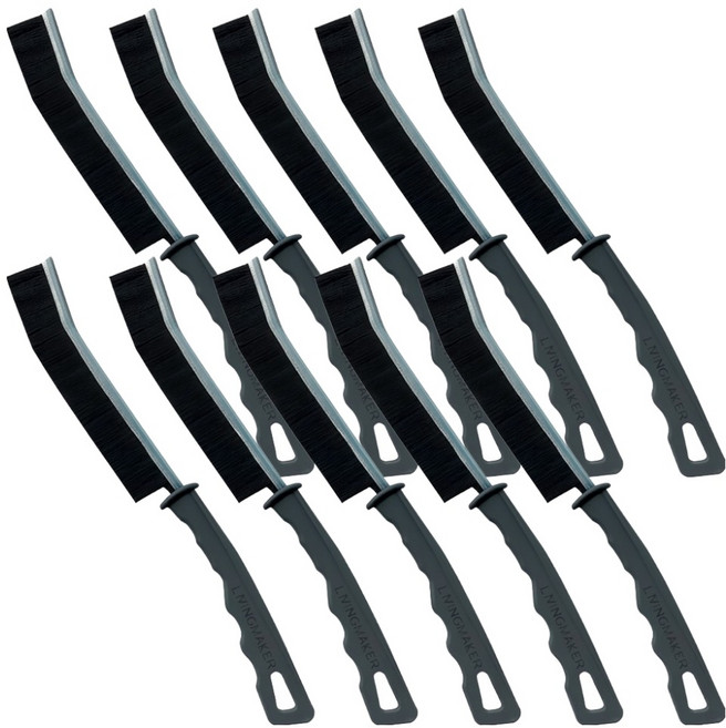 리빙메이커 홈 초슬림 빳빳한 다용도 틈새 청소솔, 혼합색상, 10개