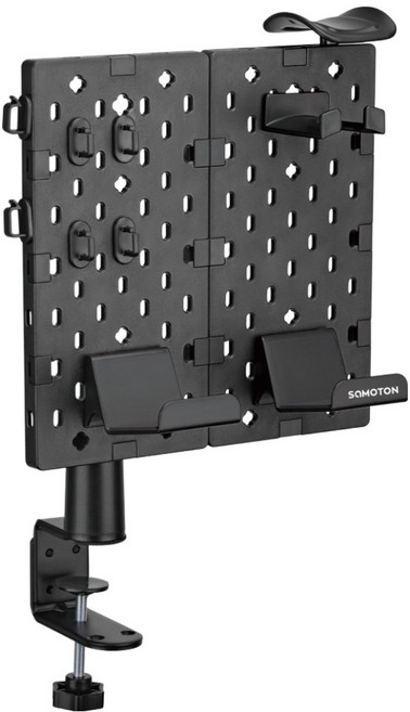 SaMOTON 薩摩頓 旋轉收納洞洞板 可自由DIY/收納遊戲手把/耳機 MDB-2, 1個, 黑色