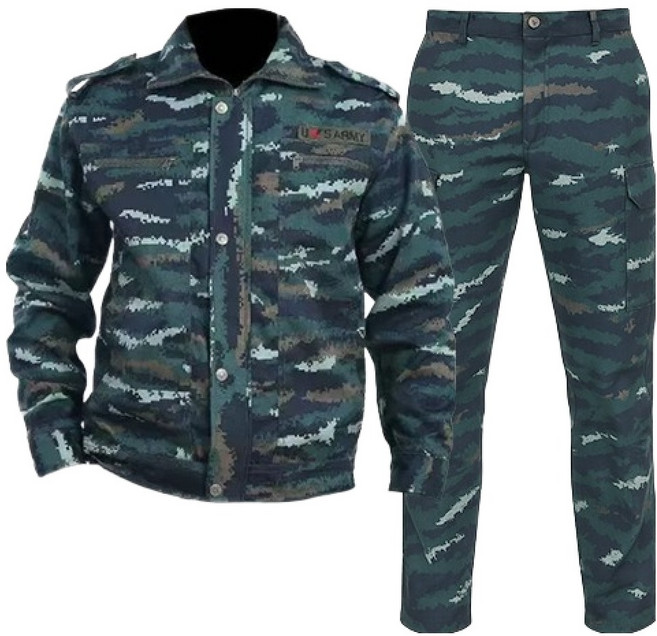 룩히얼 서바이벌 게임 전투 위장복 상하의 세트, 타이거 카모