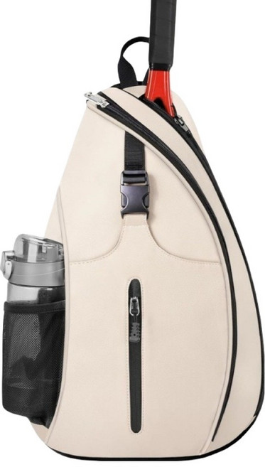 기능성 컴팩트 원숄더 테니스 가방, 베이지, 1개