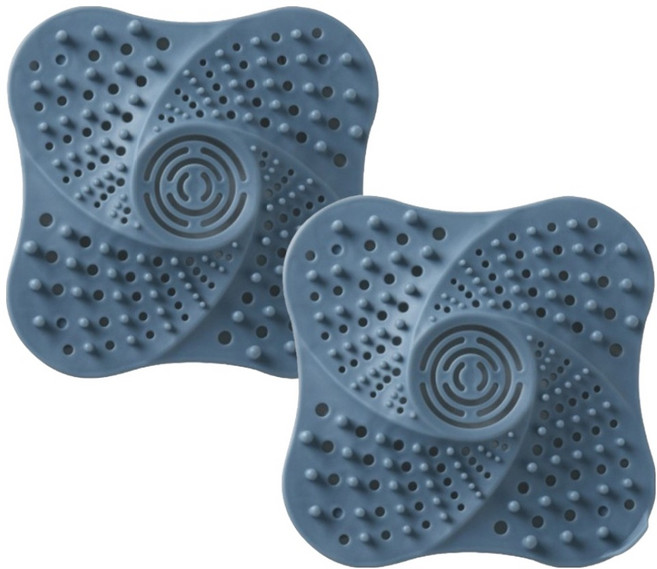 한봄누리 하수구 트랩 머리카락 이물질 차단마개 2p, 블루