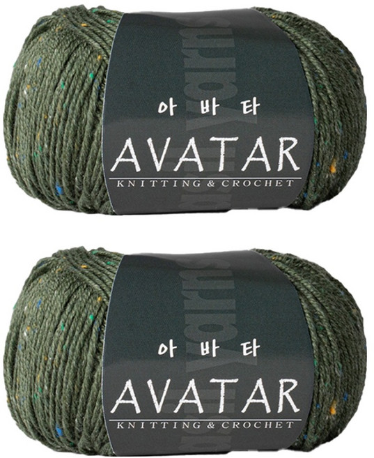 Yarna Avatar 編織線 50g, 816 復古綠, 2個