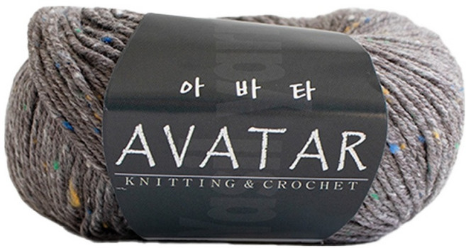 yarna 아바타 뜨개실 50g, 839 스노우브라운, 1개