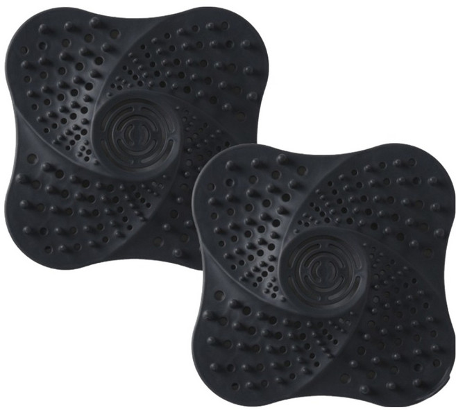 한봄누리 하수구 트랩 머리카락 이물질 차단마개 2p, 블랙