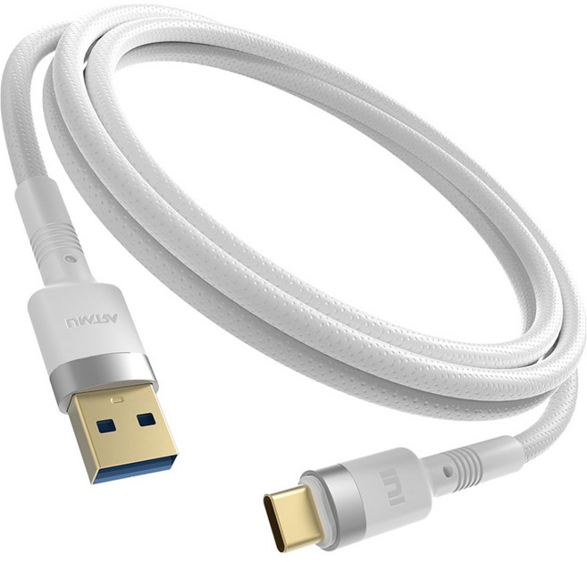 아트뮤 플렉스 USB 3.2 gen1 C타입 고속충전 케이블, 120cm, 화이트, 1개