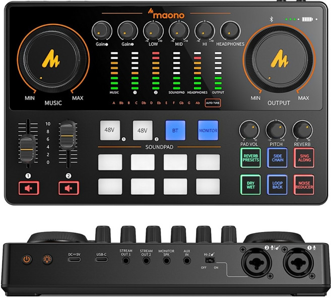 마오노 캐스터 AME2 Gen2 오디오 인터페이스, 블랙