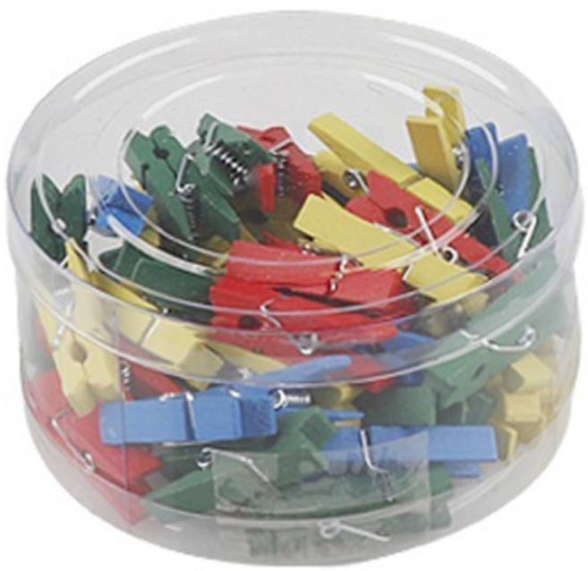 유니아트 5000 나무집게 혼합 중 52p, 혼합색상, 1개