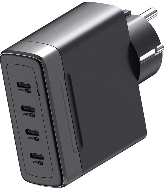 아트뮤 PD 100W PPS GaN 접지 멀티 초고속 충전기 GX210, 1개, 메탈그레이