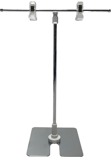 미니 T자 배경지 POP 거치대 스탠드 T5-B, 실버, 1개