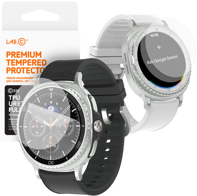 랩씨 C스킨 TPU 우레탄 풀커버 스마트워치 액정보호필름 4p, 투명, 1세트