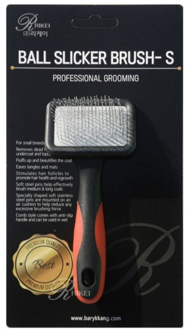 리케이 강아지 볼 슬리커 브러쉬 S, 레드, 1개