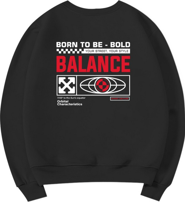 일루소 남녀공용 소프트 특양면 볼드 맨투맨