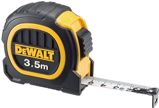 DEWALT 得偉 台灣公司貨 專業橡膠包覆捲尺 DWHT36159L 3.5m x 16mm, 1個
