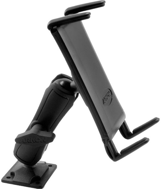 ARKON 로버스트 1관절 스크류 고정식 모든 스마트폰 기종 슬림 그립 울트라 차량용 다목적 스마트폰 거치대, 블랙	1개, 1개