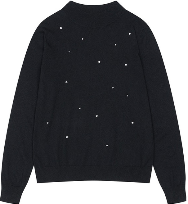 SI 여성용 비즈 자수 반하이 풀오버 SJUCX2980