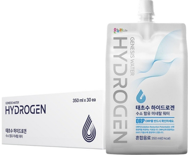 태초수 하이드로겐 수소 함유 미네랄워터 무라벨, 30개, 350ml