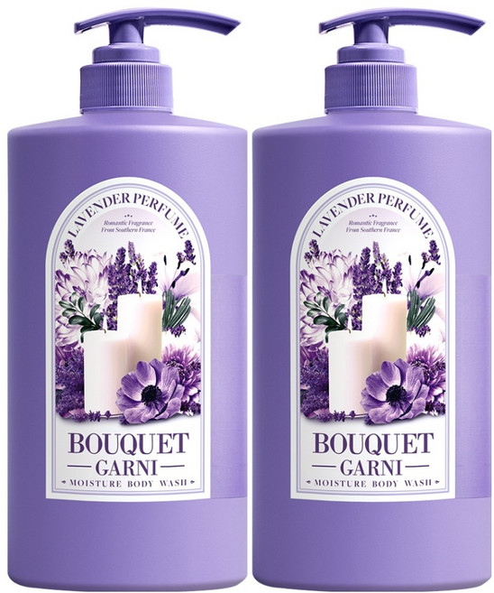 부케가르니 모이스처 바디워시 라벤더퍼퓸, 1L, 2개