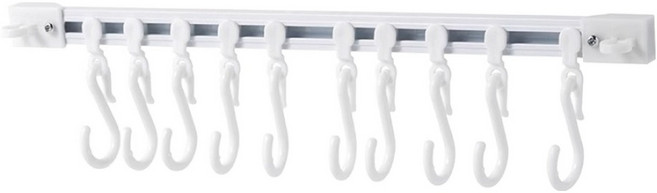 한봄누리 움직이는 레일고리 슬라이딩 후크, 화이트, 1개