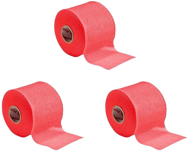 뮬러 MWrap 언더랩 라켓 그립 발목테이핑 스펀지 스포츠 테이프, 3개, 레드