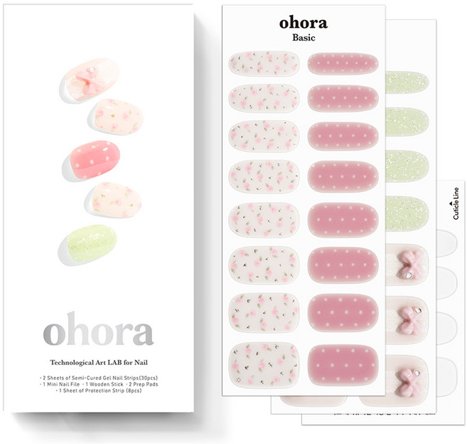 오호라 젤스트립 네일, N Bloom Bonbon, 1개