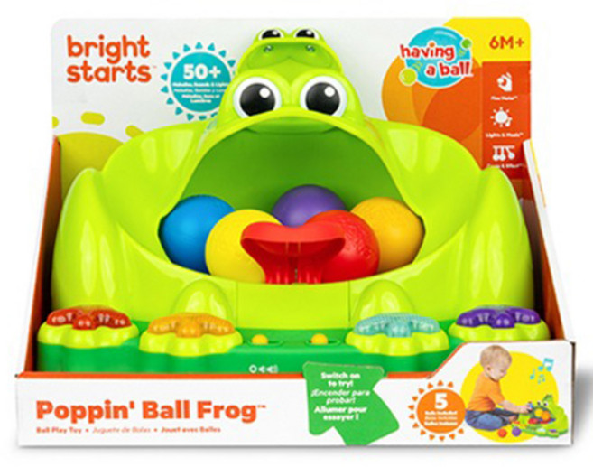 브라이트스타트 공놀이 개구리연못 팝핀 촉감각완구, 혼합색상, 랜덤발송(공), 1개