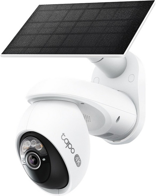 티피링크 타포 4K 8백만 화소 회전형 배터리 타입 실외용 스마트 카메라 + 태양광 충전 패널 키트 세트, 1세트