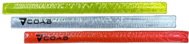 코아브 러닝 자전거 반사광밴드 3종 세트, 형광, 실버, 오렌지, 1세트
