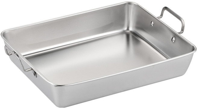 발룬피니 IH 인덕션겸용 다용도 스텐 직사각 전골냄비, 30cm, 실버, 1개