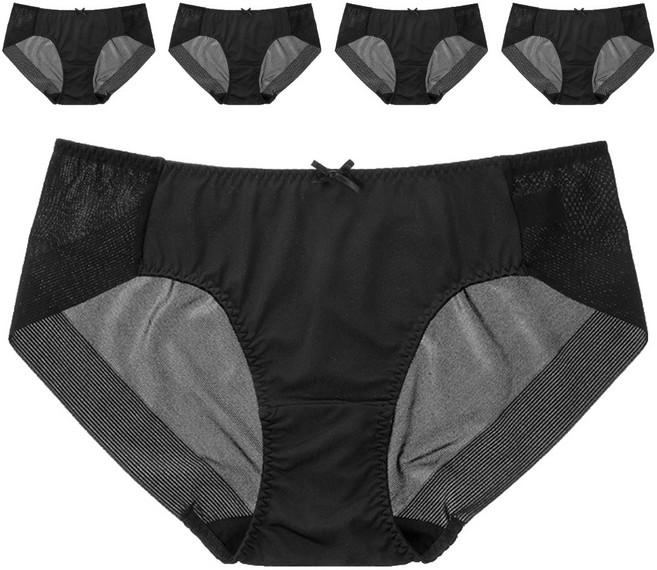 BASE ALPHA ESSENTIALS 女性無痕內褲 5件組, 黑色