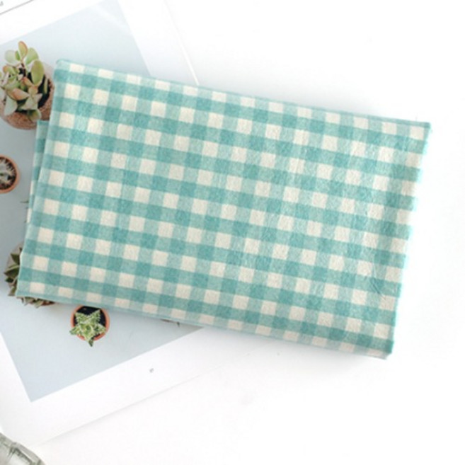 TPU 라이네이트 멜란 워너비 체크 방수원단, 아쿠아민트, 1개