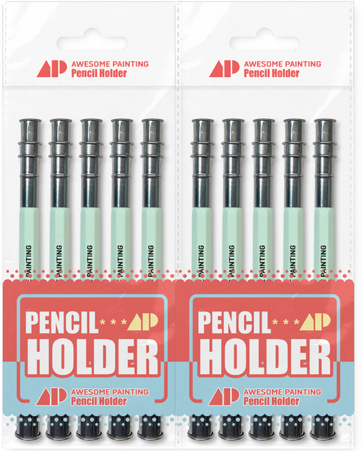 어썸페인팅 양쪽 펜슬홀더 연필깍지 익스텐더 5p, 민트, 2개
