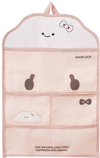 한봄누리 패브릭 귀여운 수납걸이, 핑크