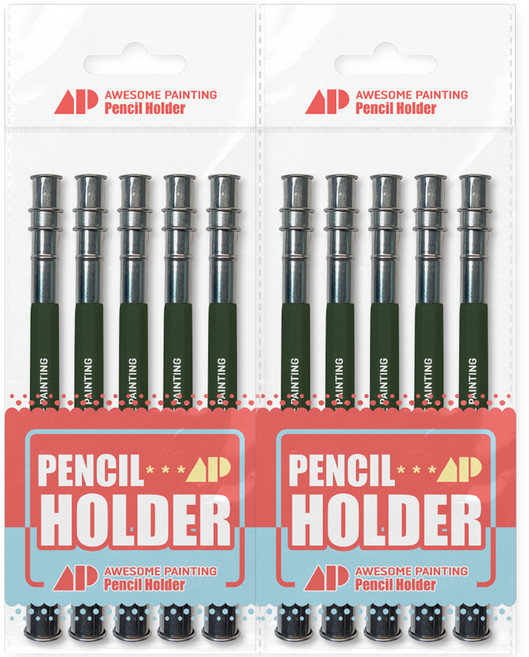 어썸페인팅 양쪽 펜슬홀더 연필깍지 익스텐더 5p, 그린, 2개