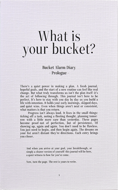 플레픽 버킷 알람 만년형 다이어리, 1개, 버킷 화이트