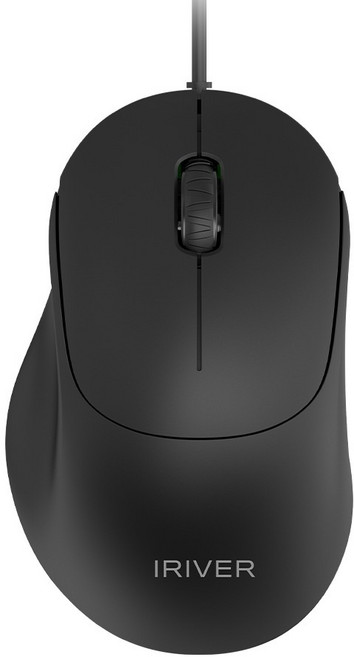 아이리버 항균처리 오피스기어 경량 인비저블 저소음 유선 마우스, M101, 블랙