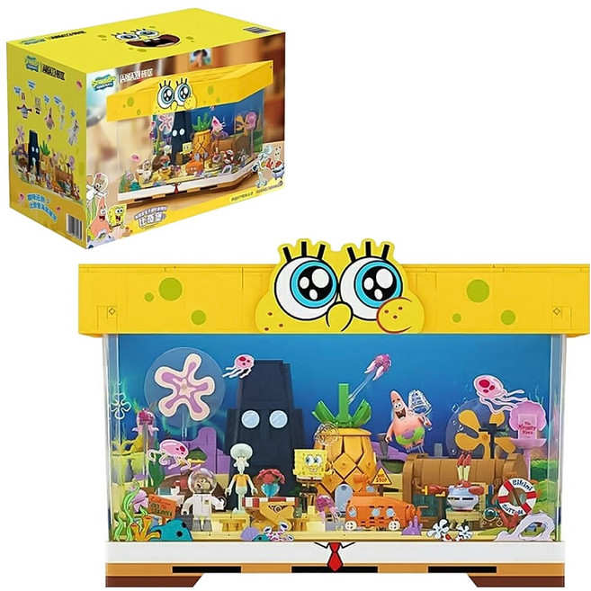 아레아엑스 스폰지밥 비키니시티 블록, 혼합색상, 1개